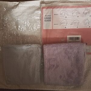 NEW- HAIR WRAP TURBAN, Lavender (Sold) & 1 Blue In Pack